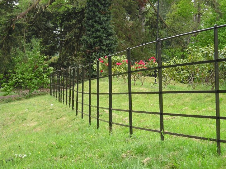 Steel estate rail fence