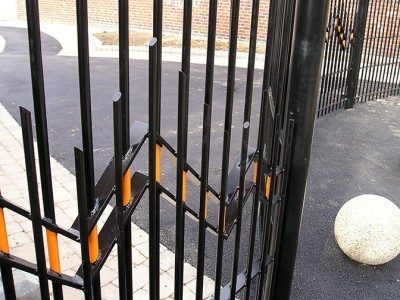 galvanized and polyester powder coated mild steel decorative railings which are complaint to BS 1722 Part 9.