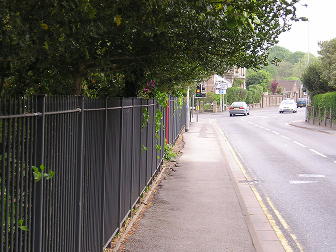 galvanized and polyester powder coated mild steel vertical railings which are complaint with BS 1722 Part 9