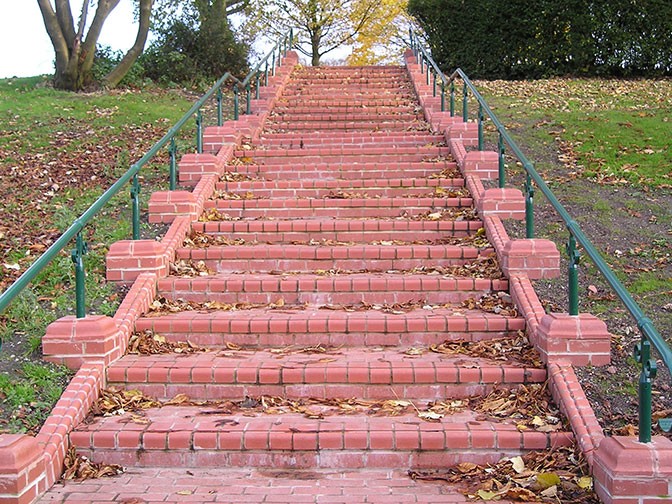 galvanized and polyester powder coated mild steel handrails which are compliant to BS 1722 Part 9