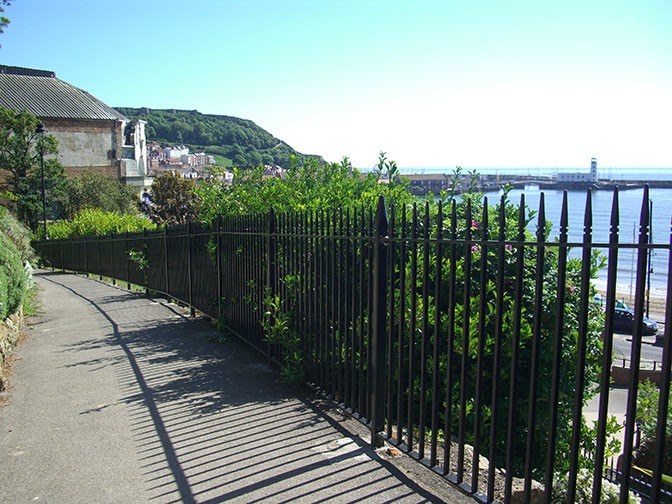 galvanized and polyester powder coated mild steel decorative railings which are complaint to BS 1722 Part 9.