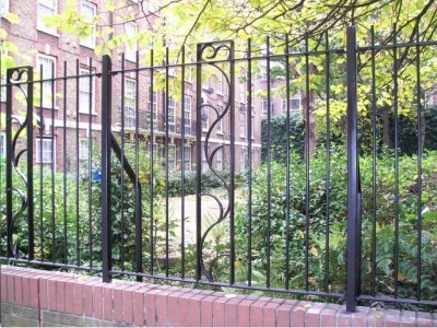 galvanized and polyester powder coated mild steel decorative railings which are complaint to BS 1722 Part 9.