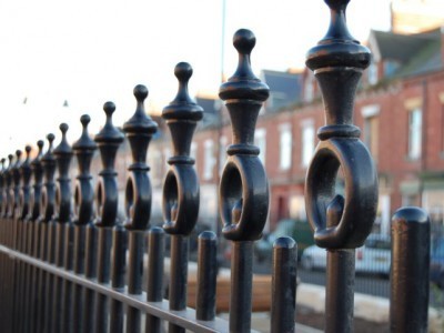 galvanized and powder coated mild steel decorative railings which are complaint to BS 1722 Part 9.