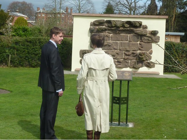 galvanized and powder coated Martyr's Plaque Beacon Park at the official unveiling by HRH The Princess Royal