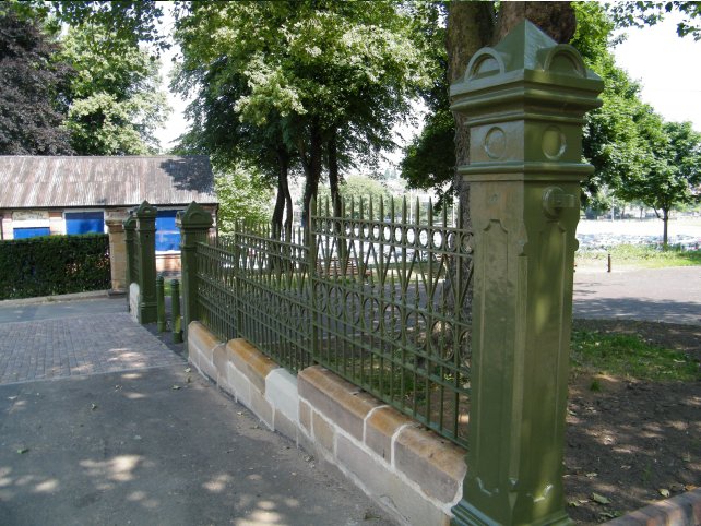 galvanized and powder coated mild steel decorative boundary railings which are complaint to BS 1722 Part 9.