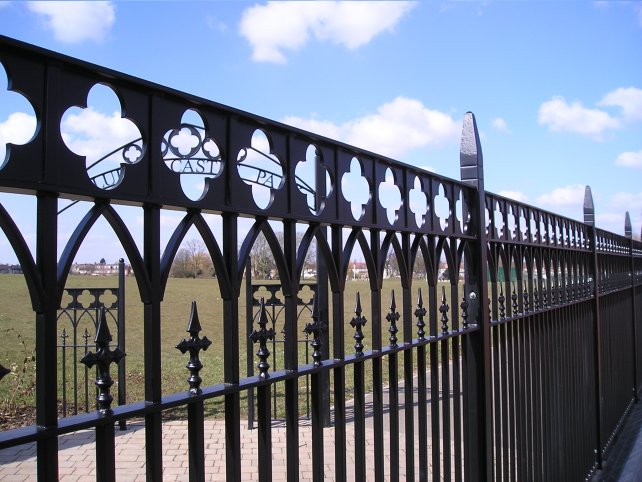 Caludon castle metal railings