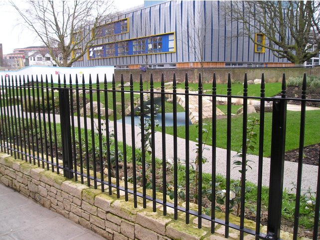 Mild steel powder coated Westminster style railings