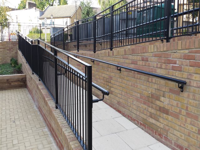 Galvanised and powder coated balustrade