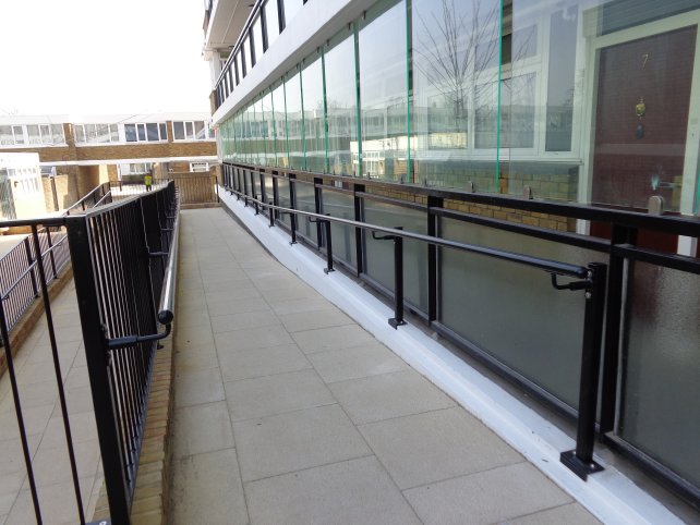 Galvanised and powder coated balustrade