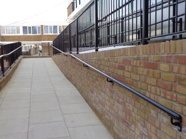 Galvanised and powder coated balustrade