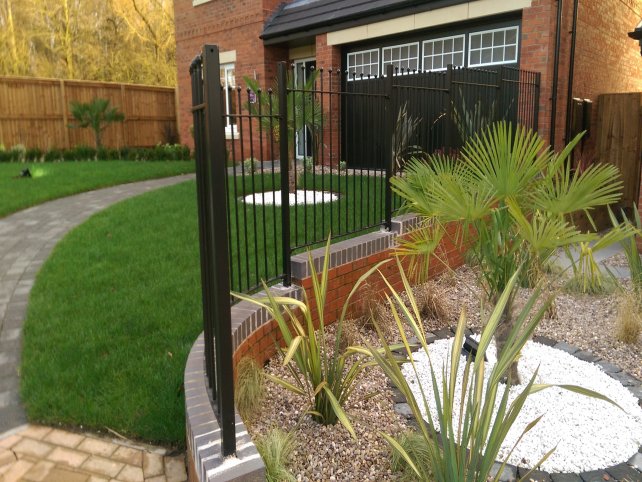 mild steel galvanized and powder coated Vertical Bar Ball top railings