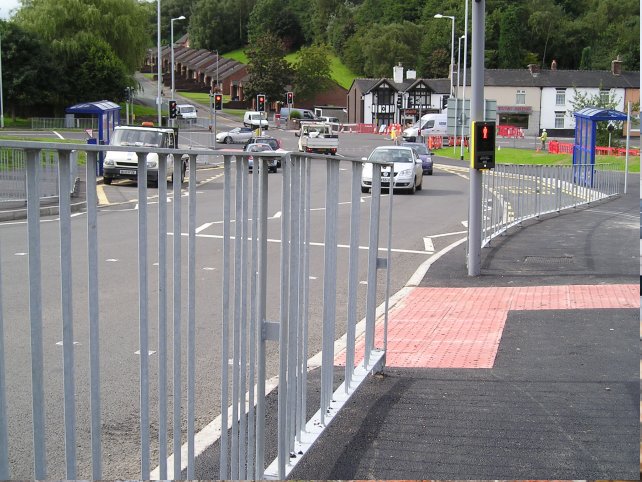 galvanized V4 Optirail Pedestrian Guardrail