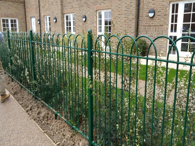 galvanized and powder coated bow top railings