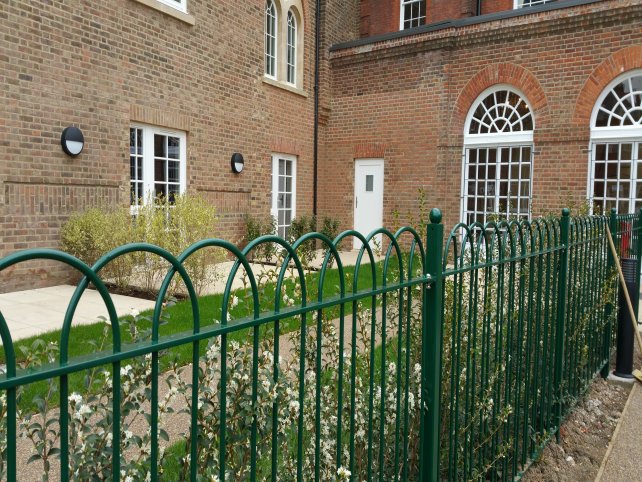 galvanized and powder coated bow top railings