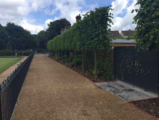 interlaced bow Top railings and gate mild steel galvanized and powder coated