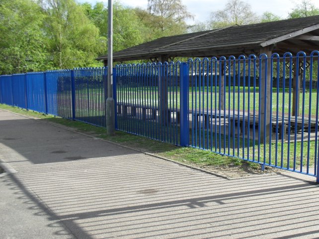 Galvanised and powder coated bow top railings