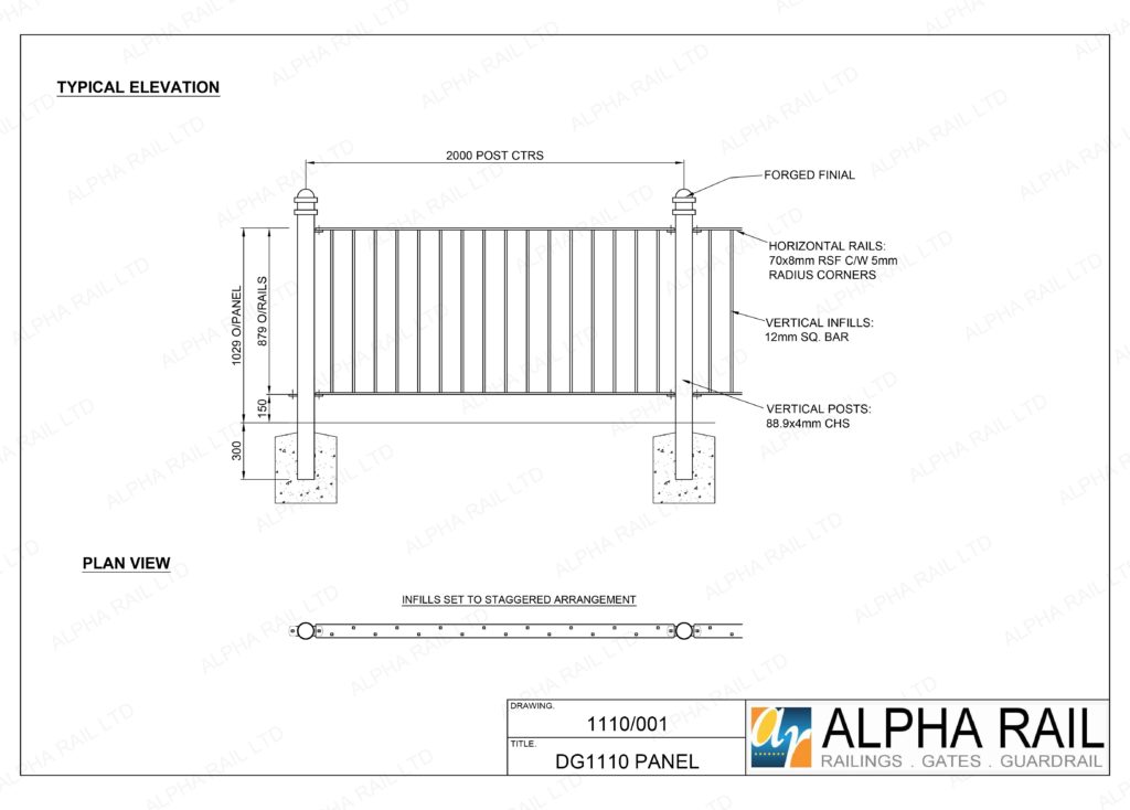 Decorative Pedestrian Guardrail | Alpha Rail