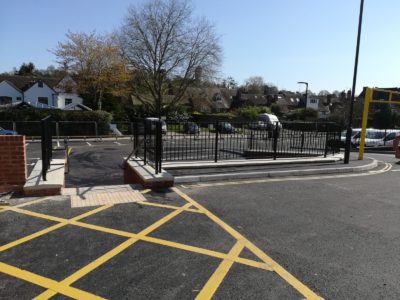 Metal railings installed at Bewdley Car Park