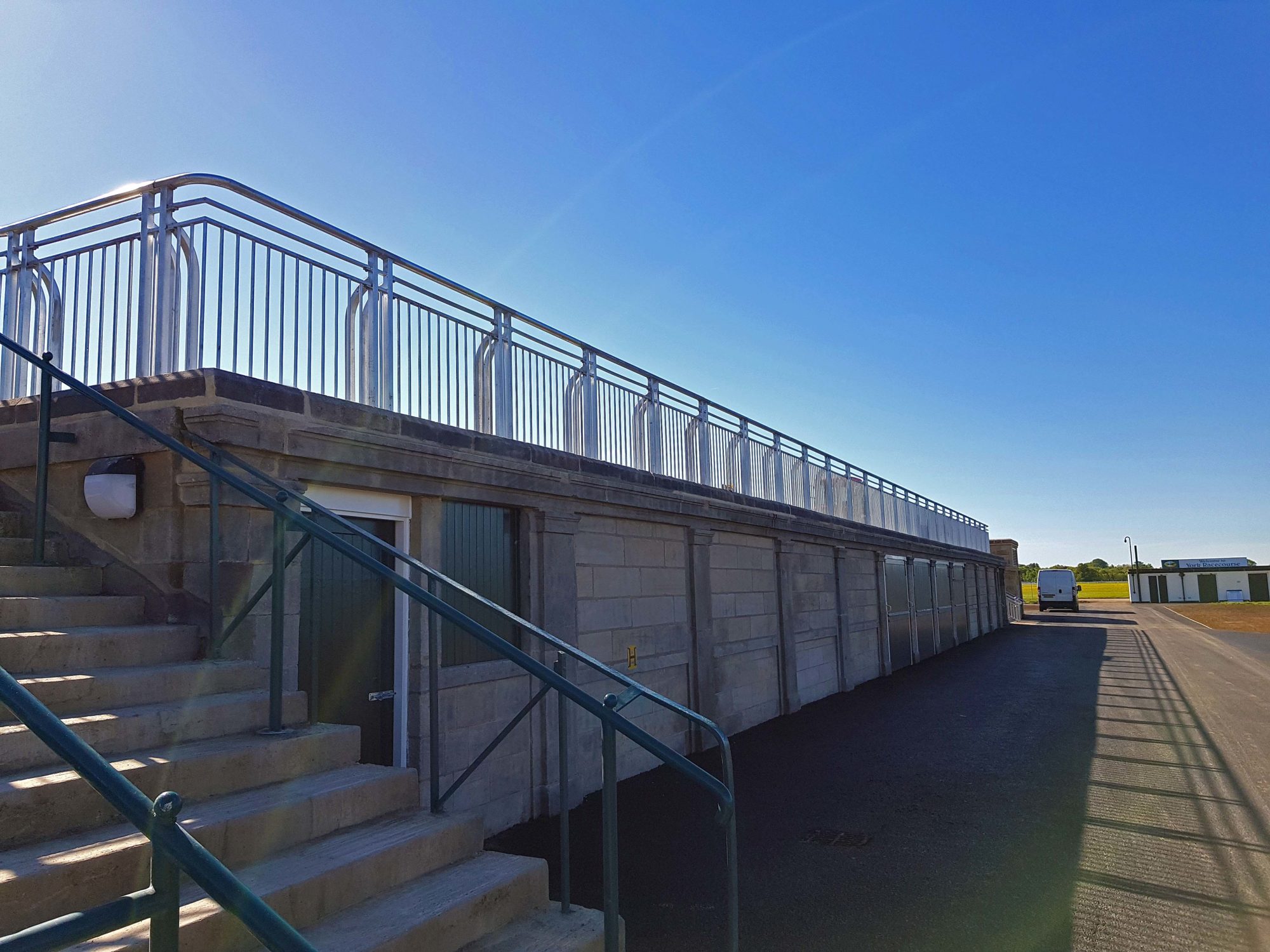 Galvanised steel balustrades at York Racecourse