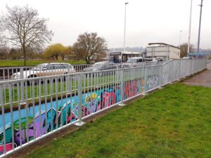 Mild steel parapet installed at Exe Bridges in Exeter