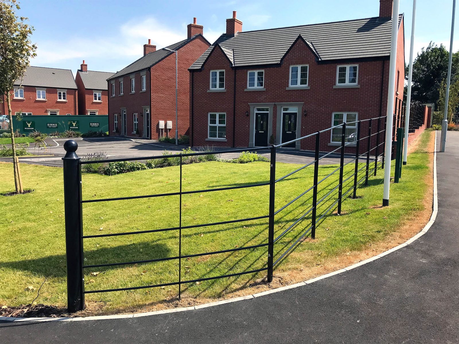 Estate Rail Fencing installed at Deer Park development