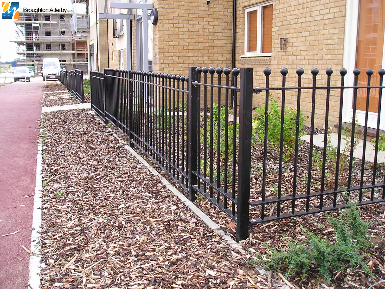 Metal railings for housing estates