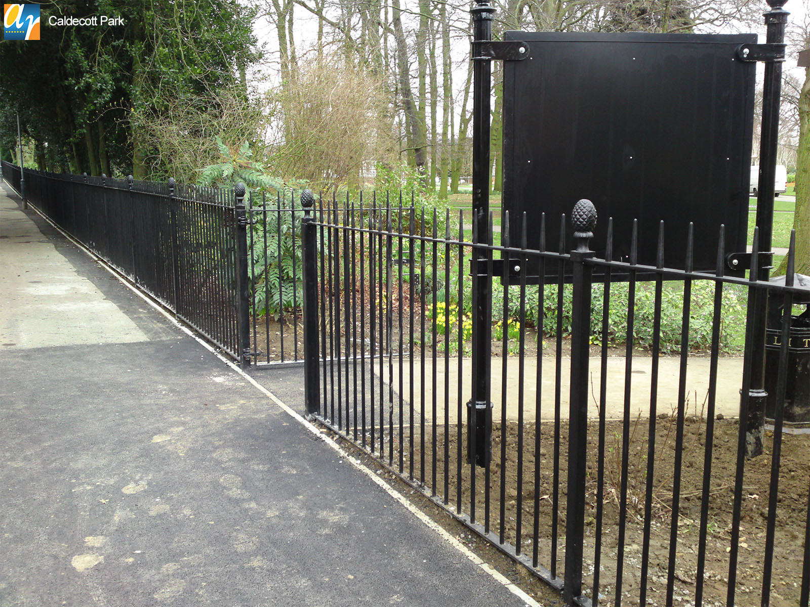 Bespoke metal railings for parks