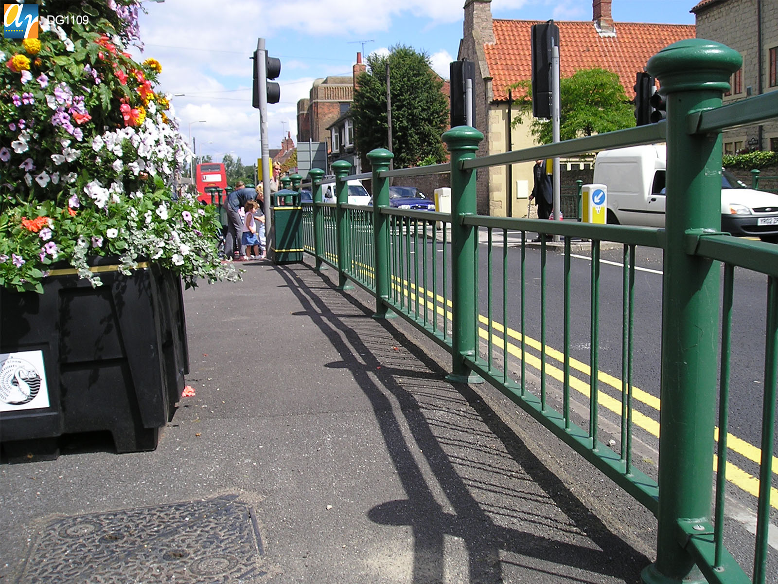 Decorative pedestrian guardrail