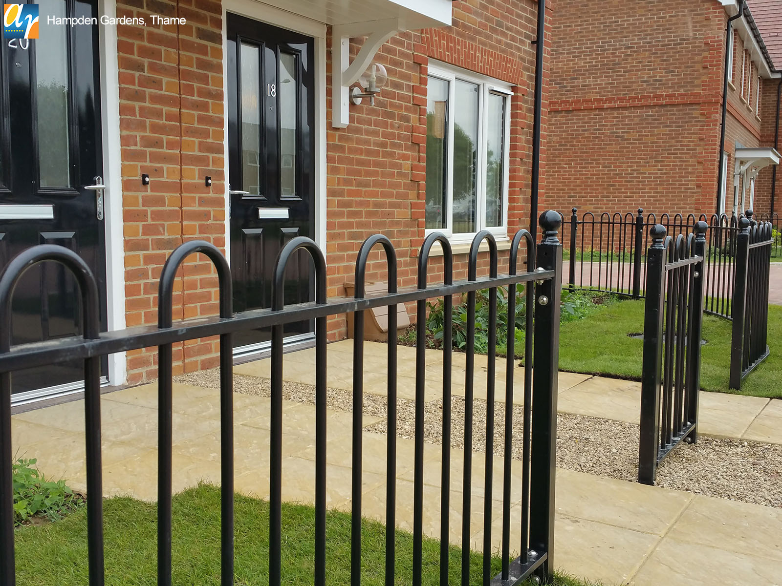 Bespoke metal railings for housing estates