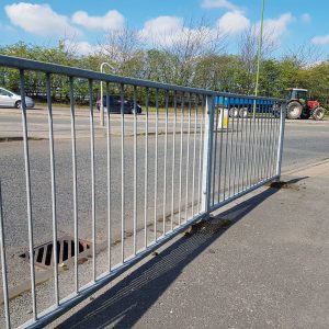 Galvanised M1 pedestrian guardrail