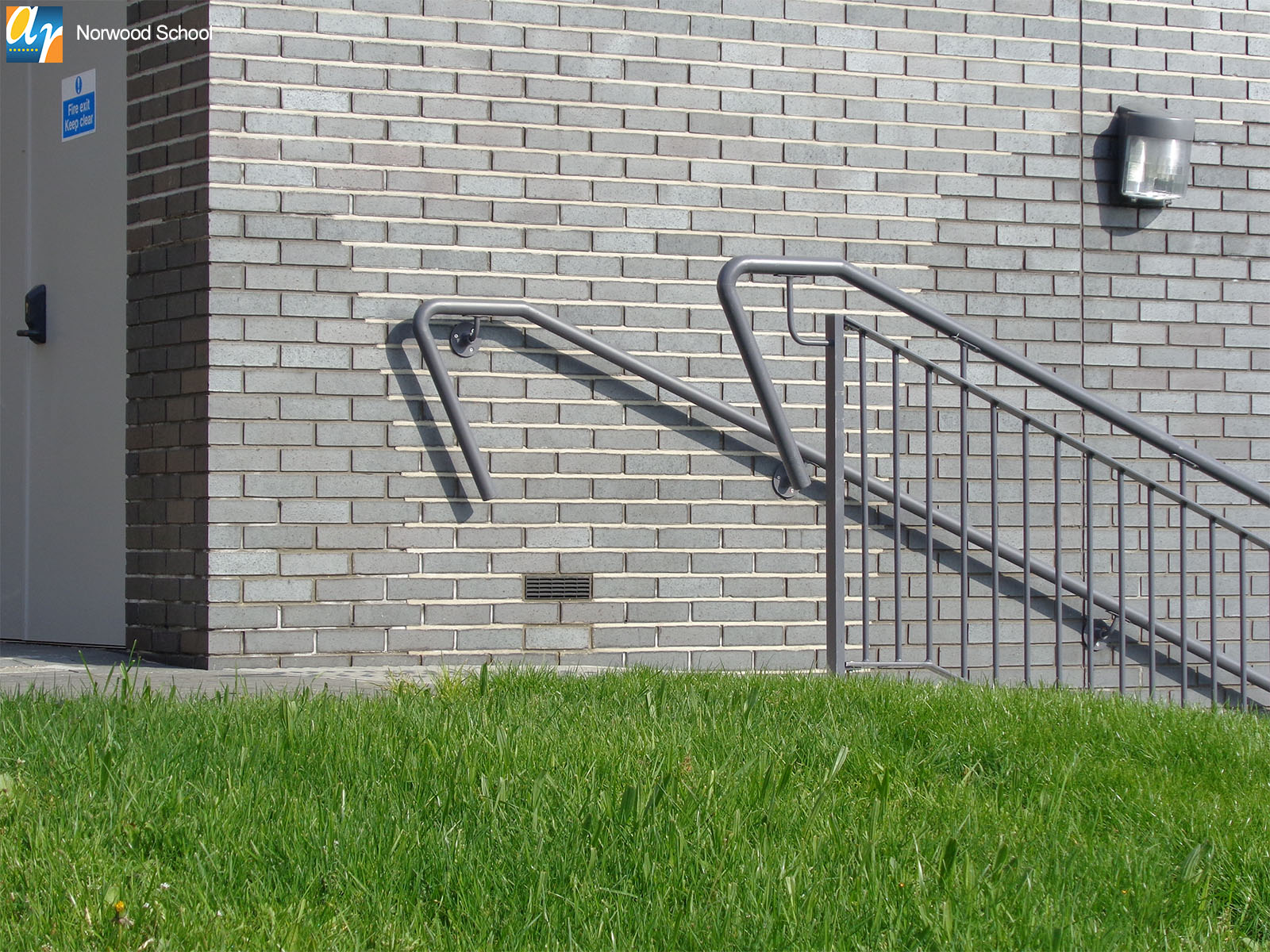 Norwood School metal handrail