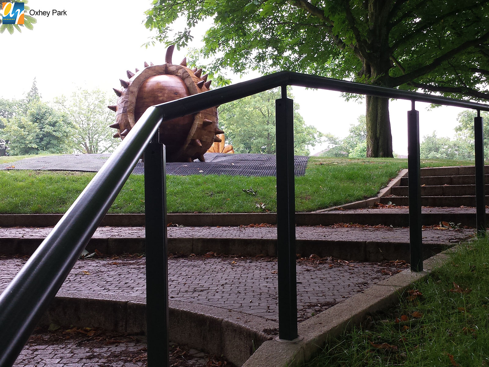 Oxhey Park metal handrail