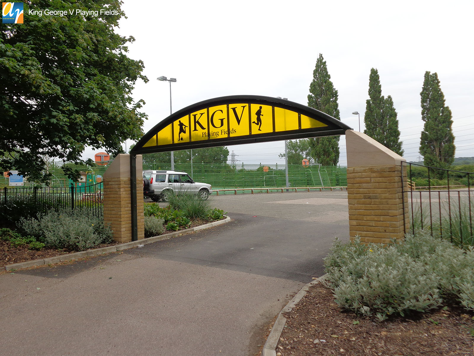 King George V Playing fields metal archway