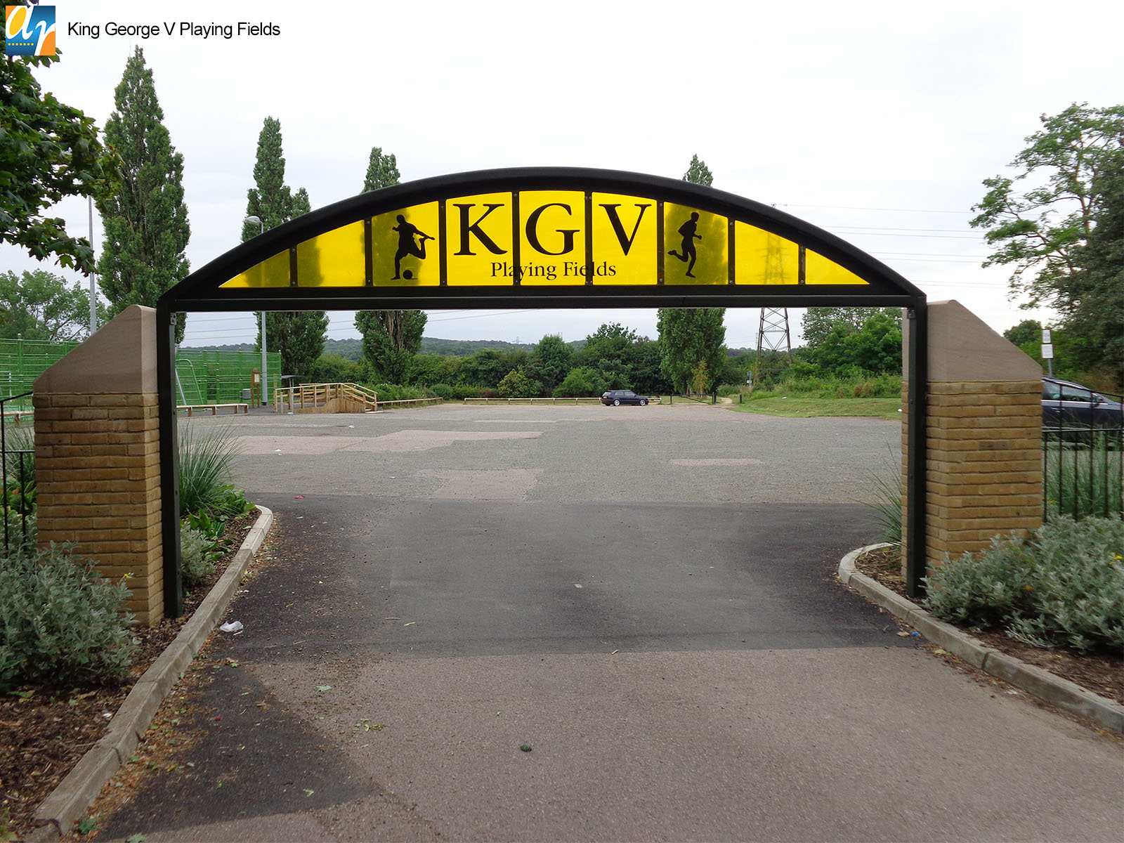 King George V Playing fields metal archway