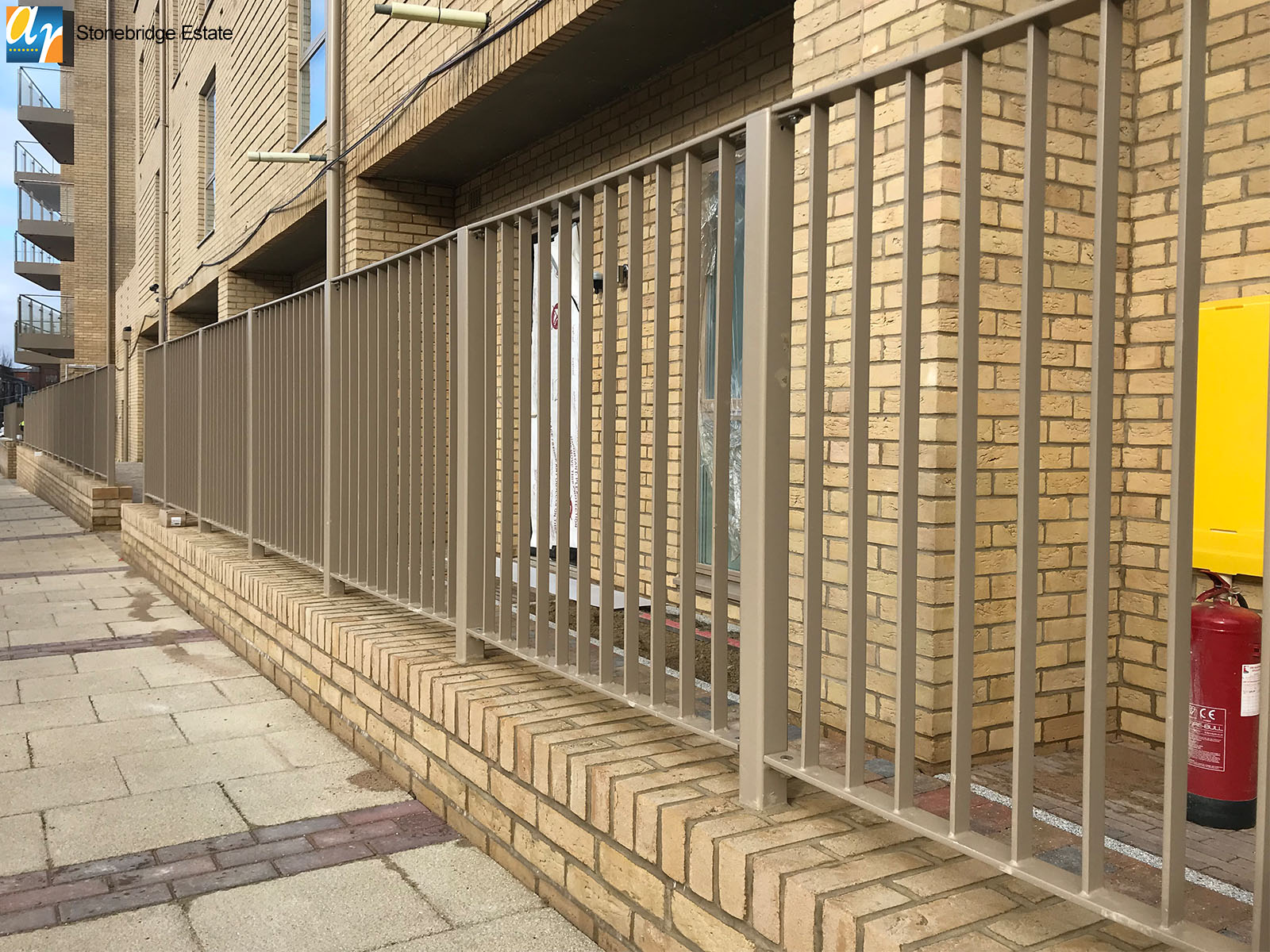 Stonebridge Estate flat bar infill railings