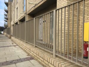 Stonebridge Estate flat bar infill railings