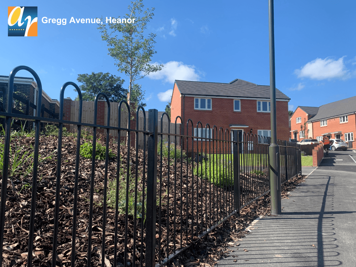 Railings housing estate